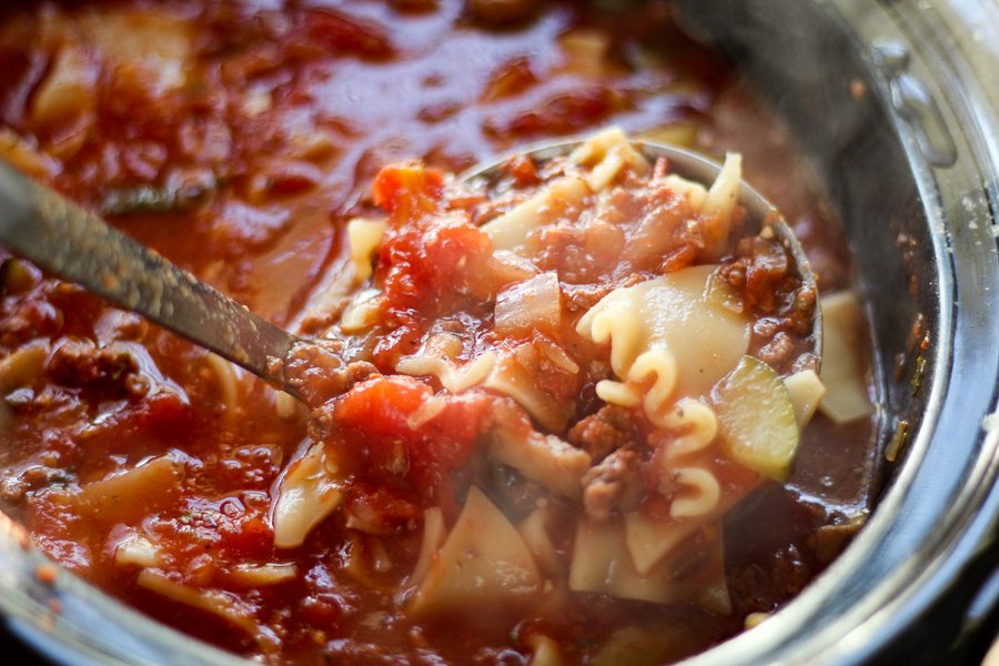 Crockpot Lasagna Soup FB