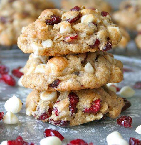 Easy White Chocolate and Cranberry Cookies