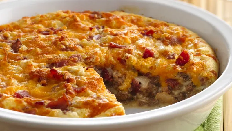 Low Carb Bacon Cheeseburger Casserole 1