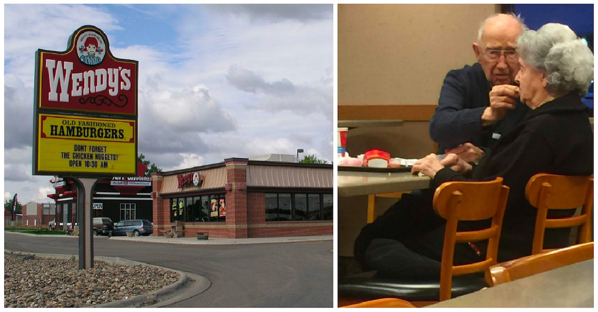 Woman Sits Down To Eat At Wendy’s Then Looks Over And Sees 96 Year Old Man Feeding His Wife