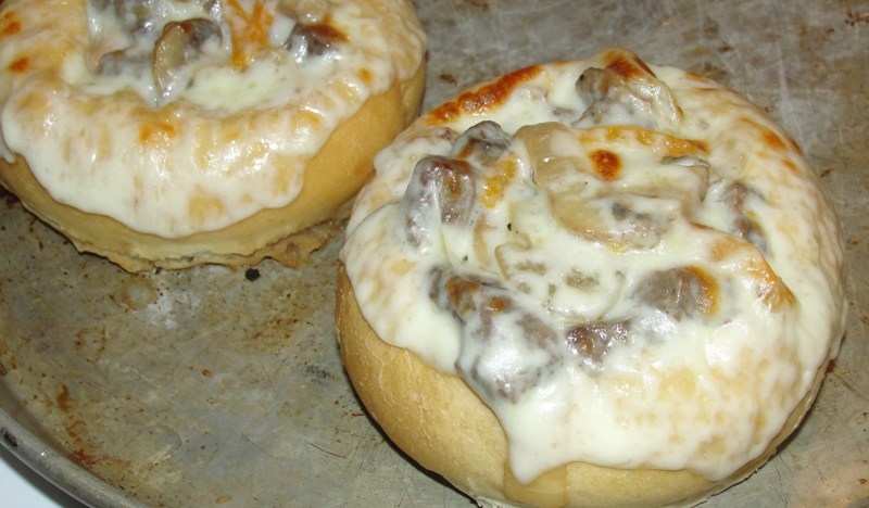 Philly Cheesesteak Stew in a bread bowl 1