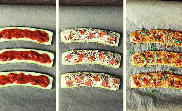 Zucchini Pizzas..–..Low Carb!