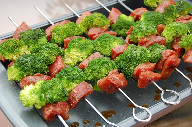 Beef Broccoli Kebabs 6