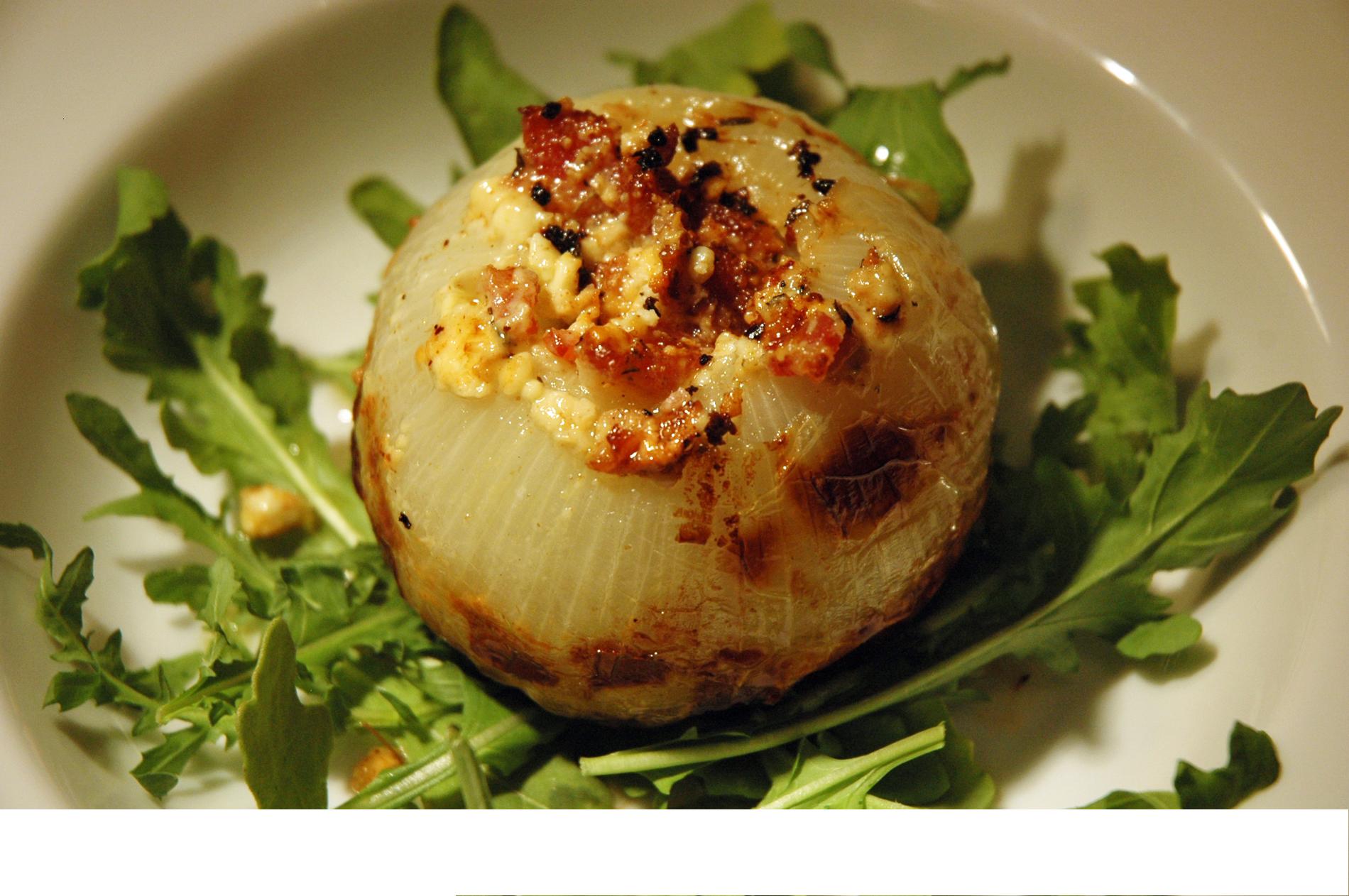 Grilled Blue Cheese Bacon Stuffed Onions