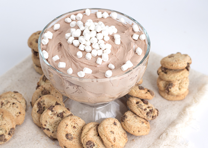 HOT COCOA CHEESECAKE DIP — Only four ingredients