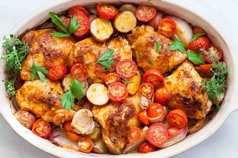 One Pan Paprika Chicken with Potatoes and Tomatoes 1