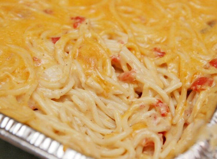 Rotel Chicken Spaghetti Casserole