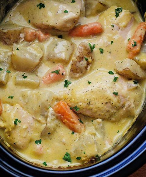 Slow Cooker Creamy Ranch Chicken - Nine Recipes