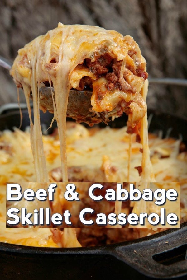 Cheesy Beef & Cabbage Skillet Casserole !