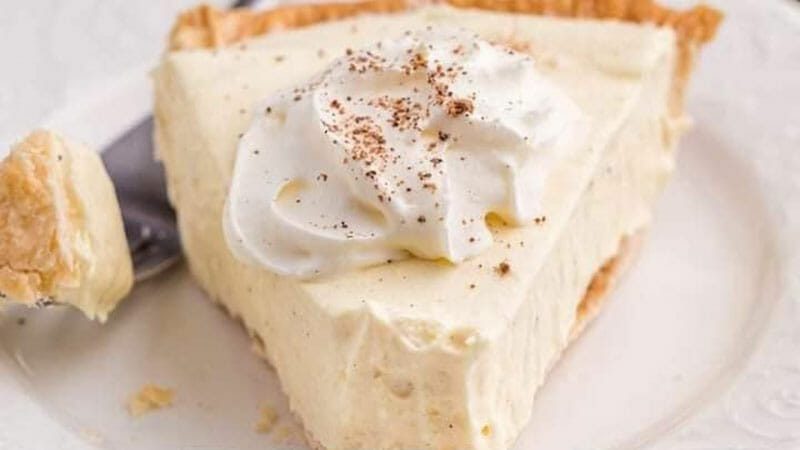 Easy Eggnog Pie - Nine Recipes