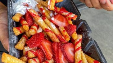 Strawberry Funnel Cake Fries