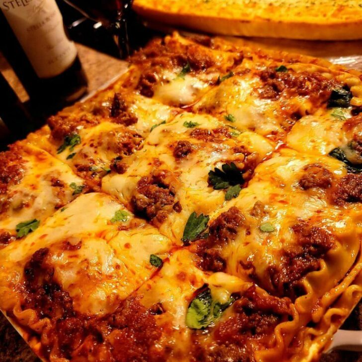 Homemade Four Cheese Lasagna With Italian Sausage And Beef - Nine Recipes