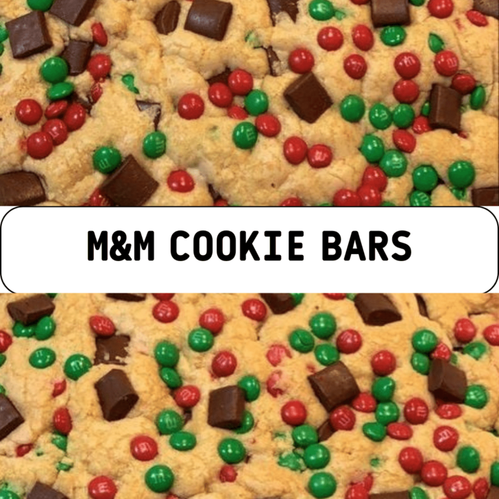 M&M COOKIE BARS