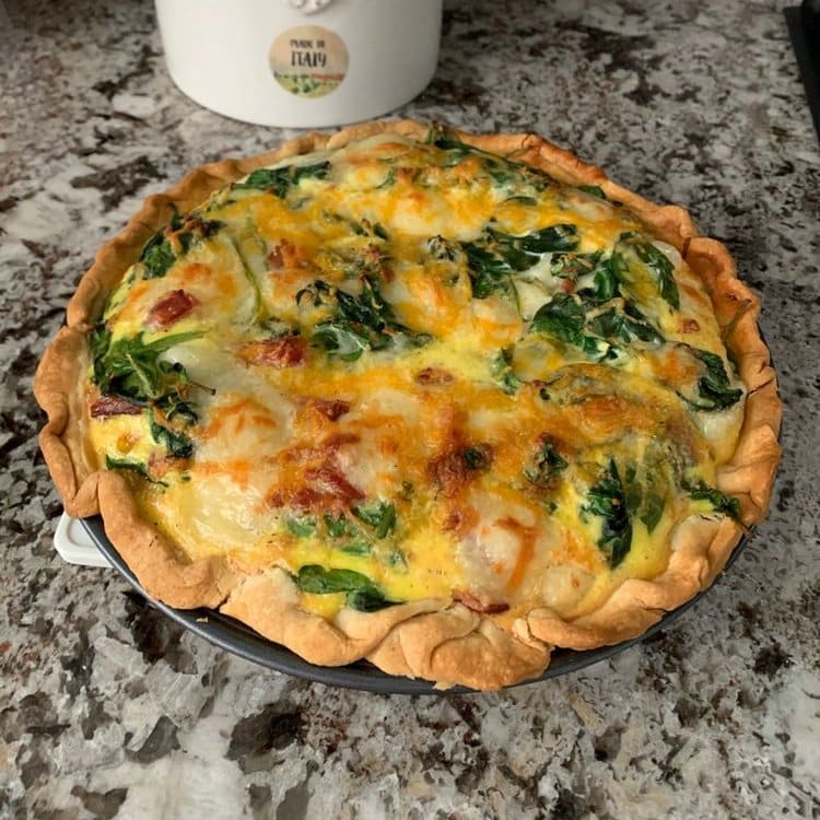 CHEEY SPINACH AND MUSHROOM QUICHE 1