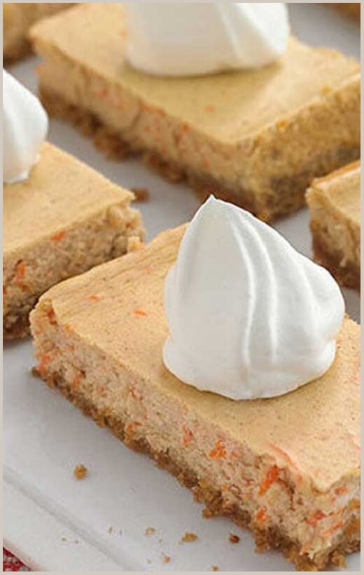 Carrot Cheesecake Bars Recipe