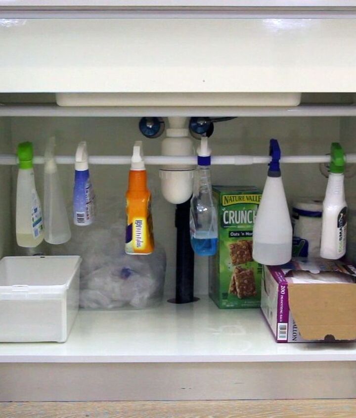 easiest under the sink organizer hack, how to, organizing, storage ideas