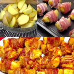 Potato rolls with bacon
