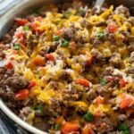 GROUND BEEF AND RICE SKILLET DINNER