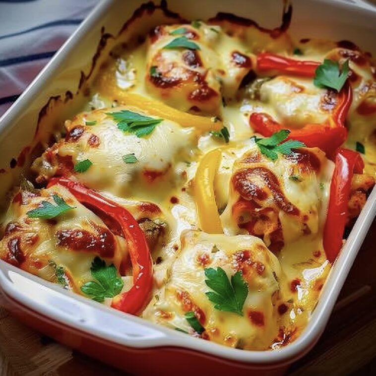 Cheesy Baked Chicken and Peppers: A Flavorful Delight for Your Dinner ...