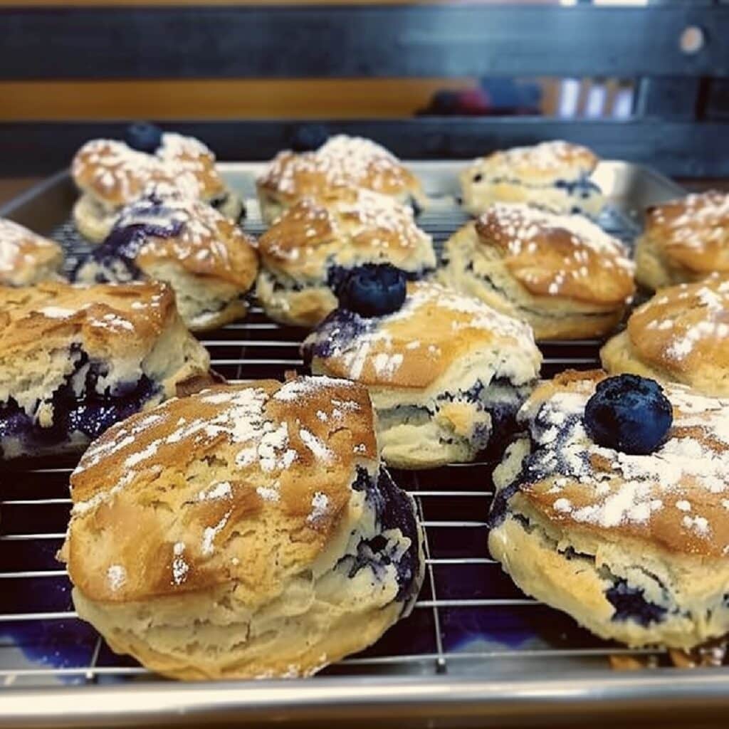 Step-by-step guide to creating the ultimate comfort food - tender, tasty Blueberry Biscuits."