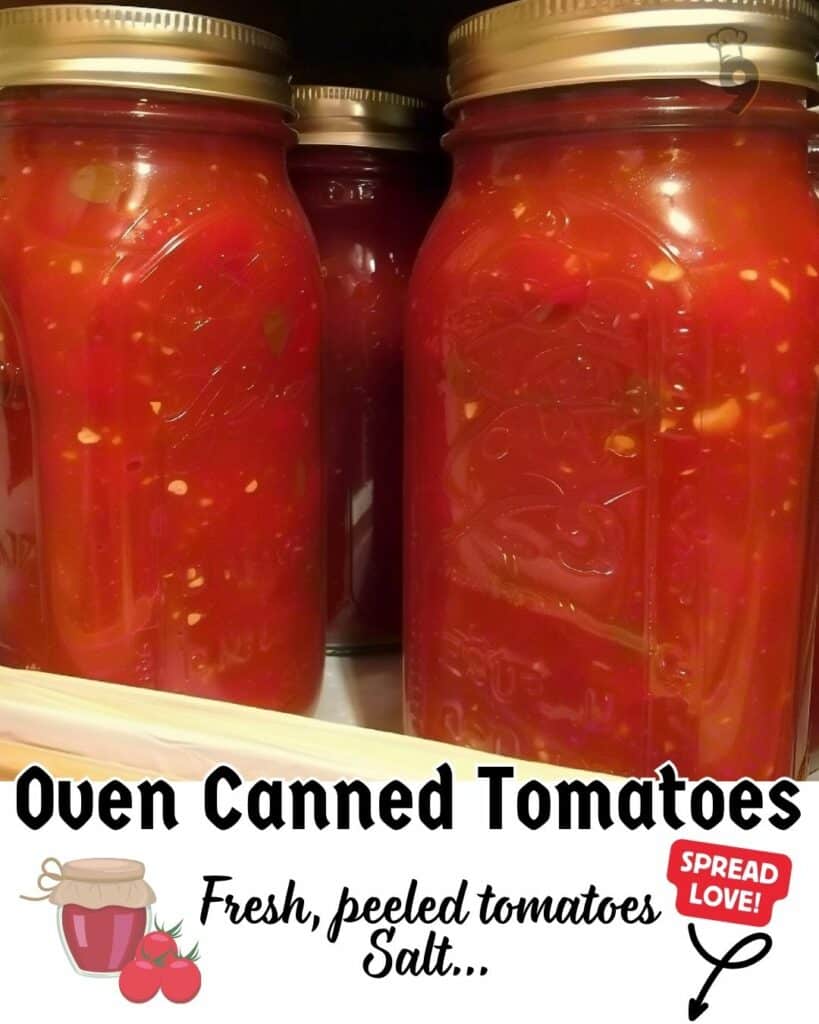 Oven Canned Tomatoes Pinterest Pin