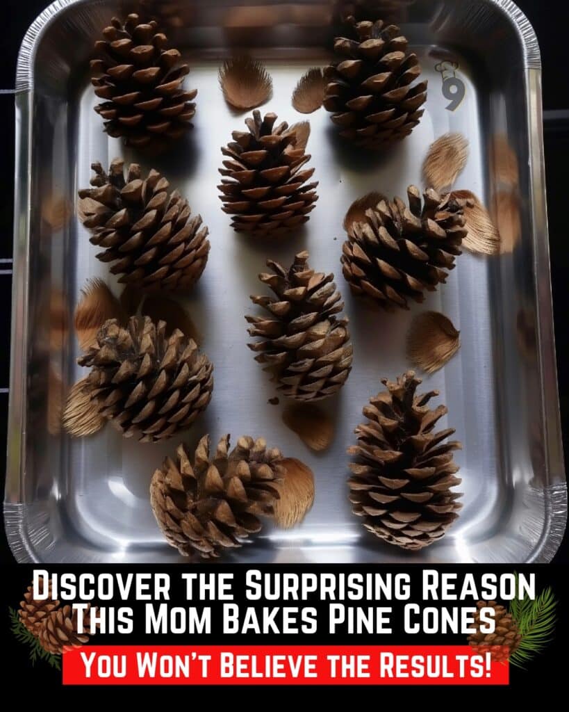 Why This Mom Bakes Pine Cones on a Cookie Sheet Pinterest Pin