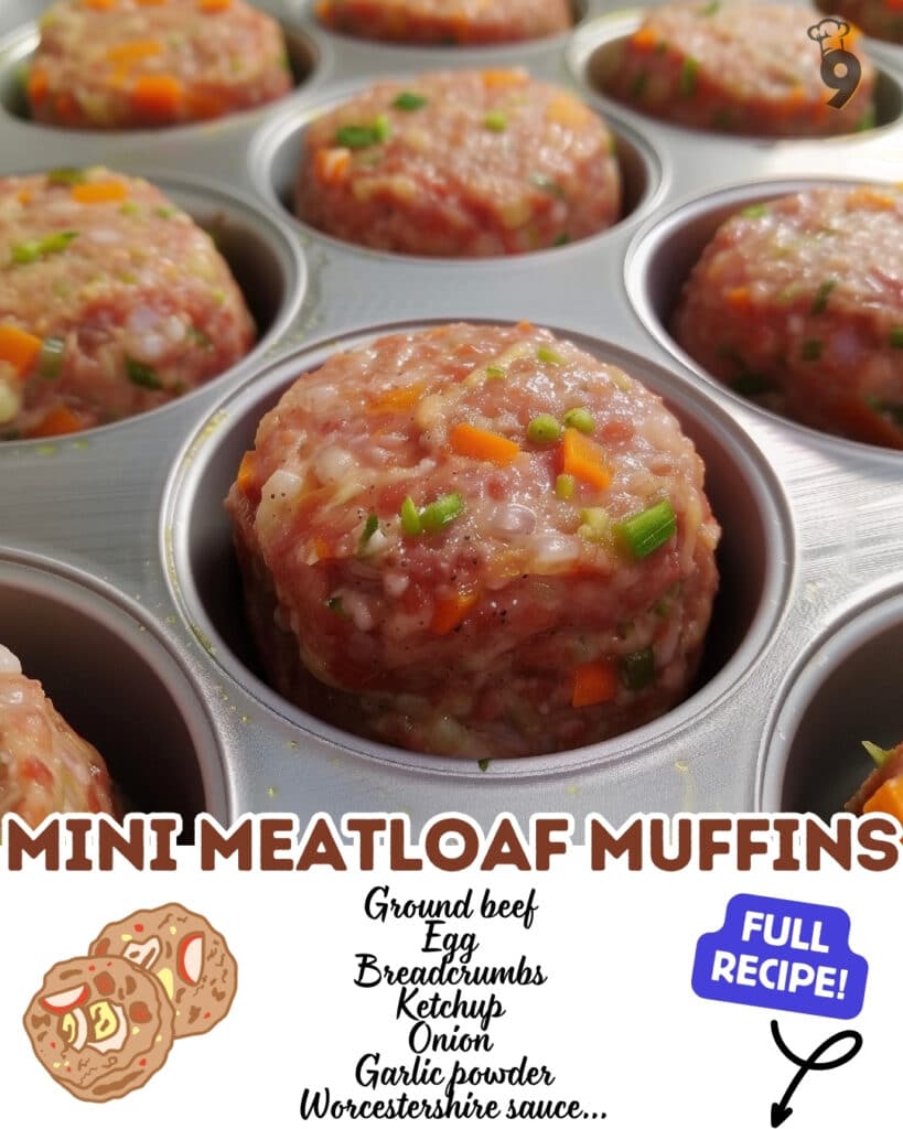 Mini Meatloaf Muffins Pinterest Pin