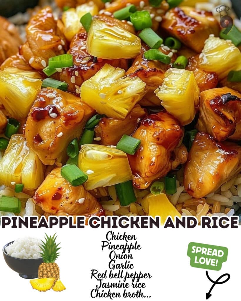 Pineapple Chicken and Rice Pinterest Pin