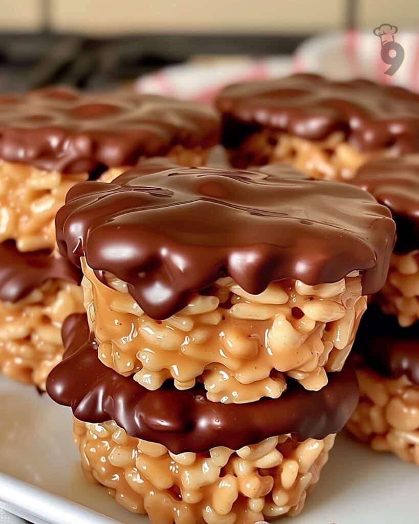 Chocolate Peanut Butter Rice Krispie Cups