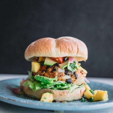 Veggie Burgers with Avocado Green Harissa 4 deryn macey 648345 unsplash 1