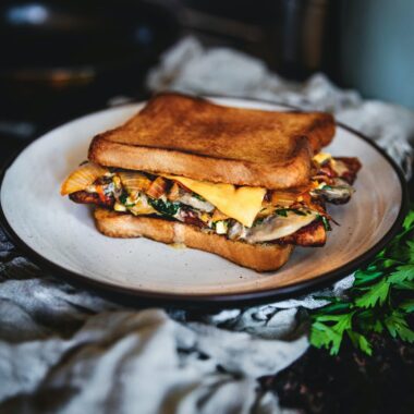 Grilled Chicken Mushroom Toast 3 gourmand14