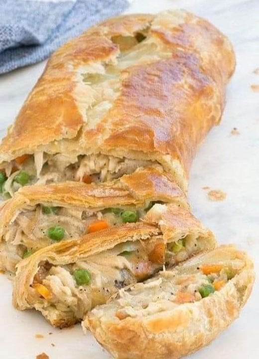 CHICKEN POT PIE STROMBOLI