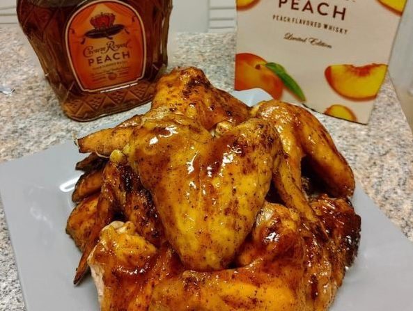 Grilled Wings with Crown Peach Glaze