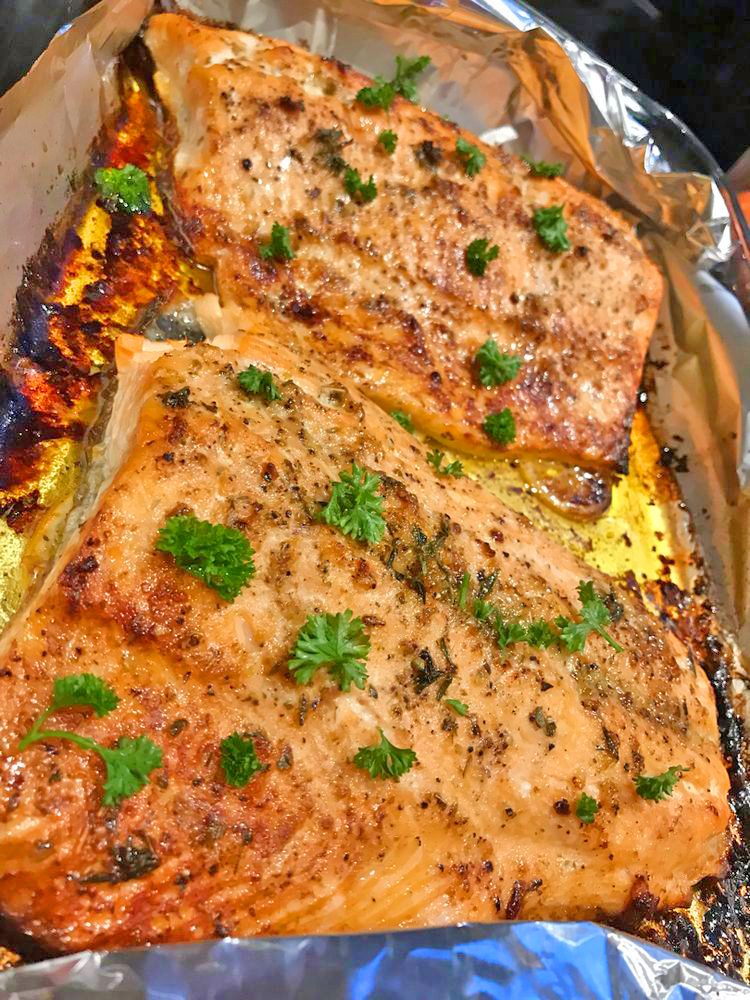 Baked Garlic-Butter Salmon 1 Baked Garlic Butter Salmon 1