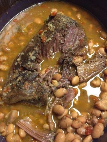Crock Pot Roast with Pinto Beans