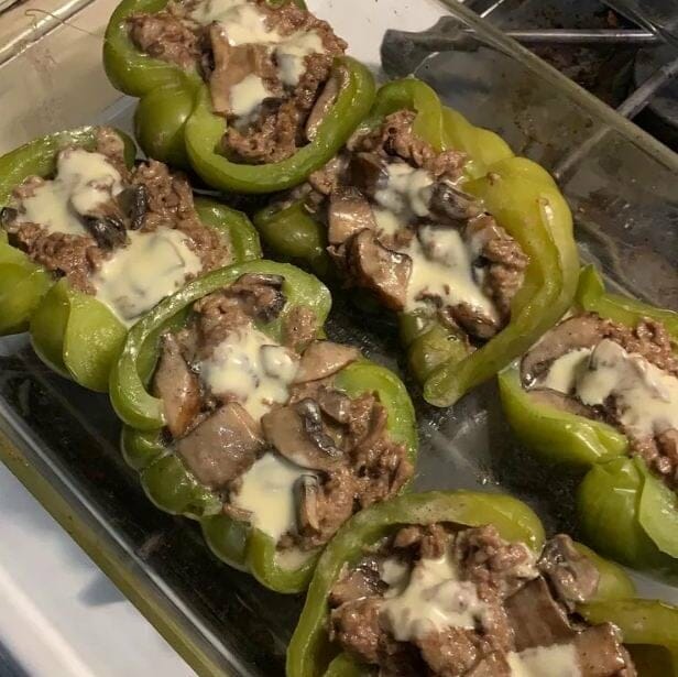 Easiest Philly Cheesesteak Stuffed Pepper