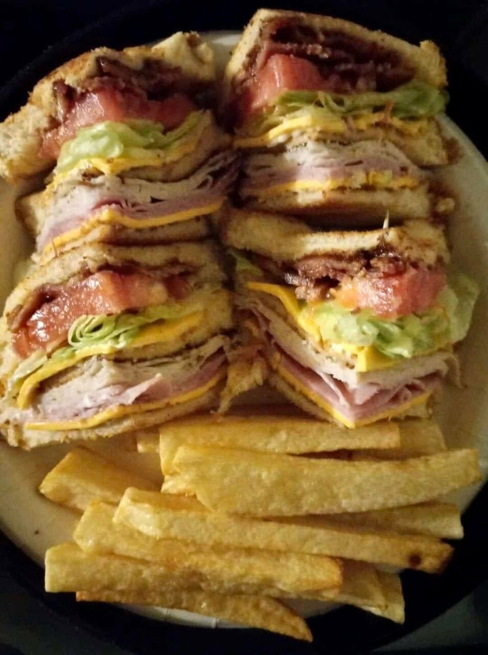 BIG MARV'S CAFE UNO GAME NIGHT CLUB SANDWICH AND FRIES