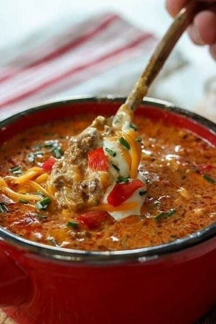 CREAMY BEEF TACO SOUP 2 CREAMY BEEF TACO SOUP