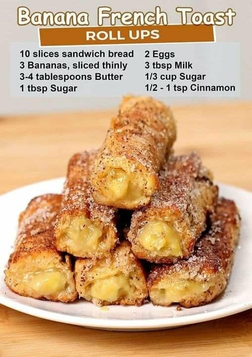 Banana French Toast Roll Ups 1 Banana French Toast Roll Ups