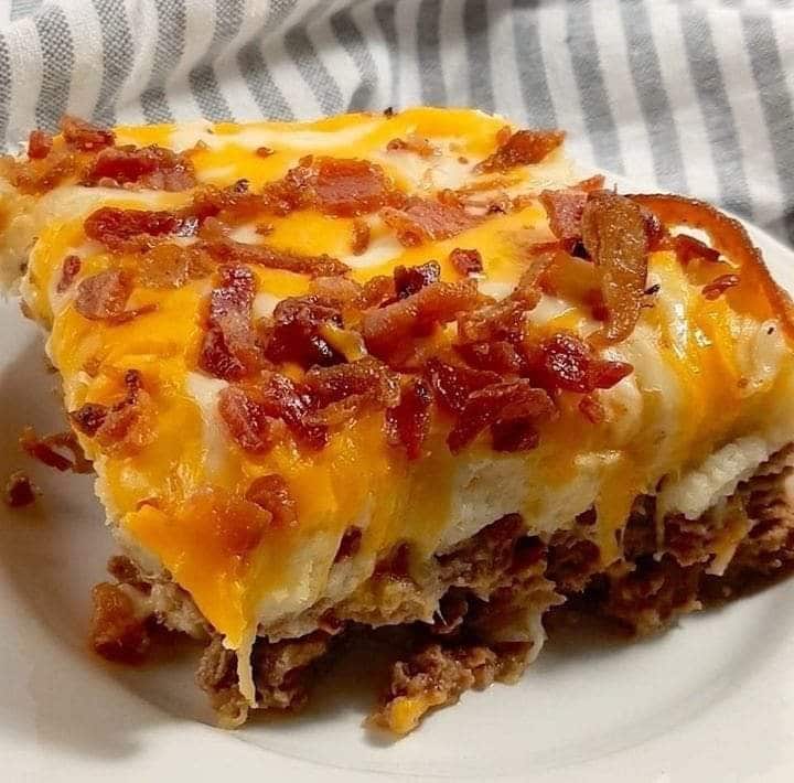 Cowboy Meatloaf and Potato Casserole