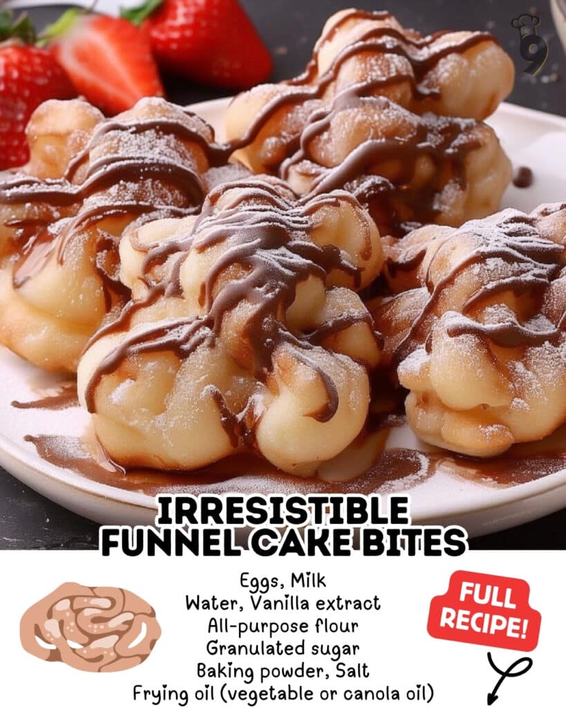 Irresistible Funnel Cake BITES Pinterest Pin