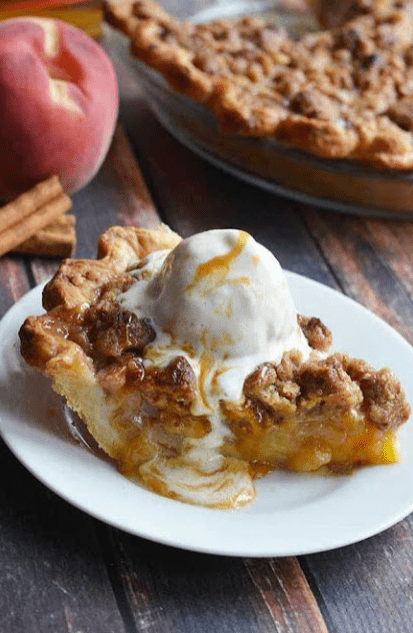 Maple Bourbon Brown Butter Peach Pie