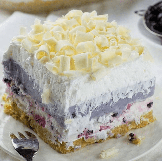 WHITE CHOCOLATE BLUEBERRY LASAGNA