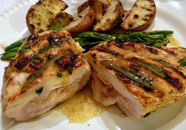 Grilled Chicken Cordon Bleu