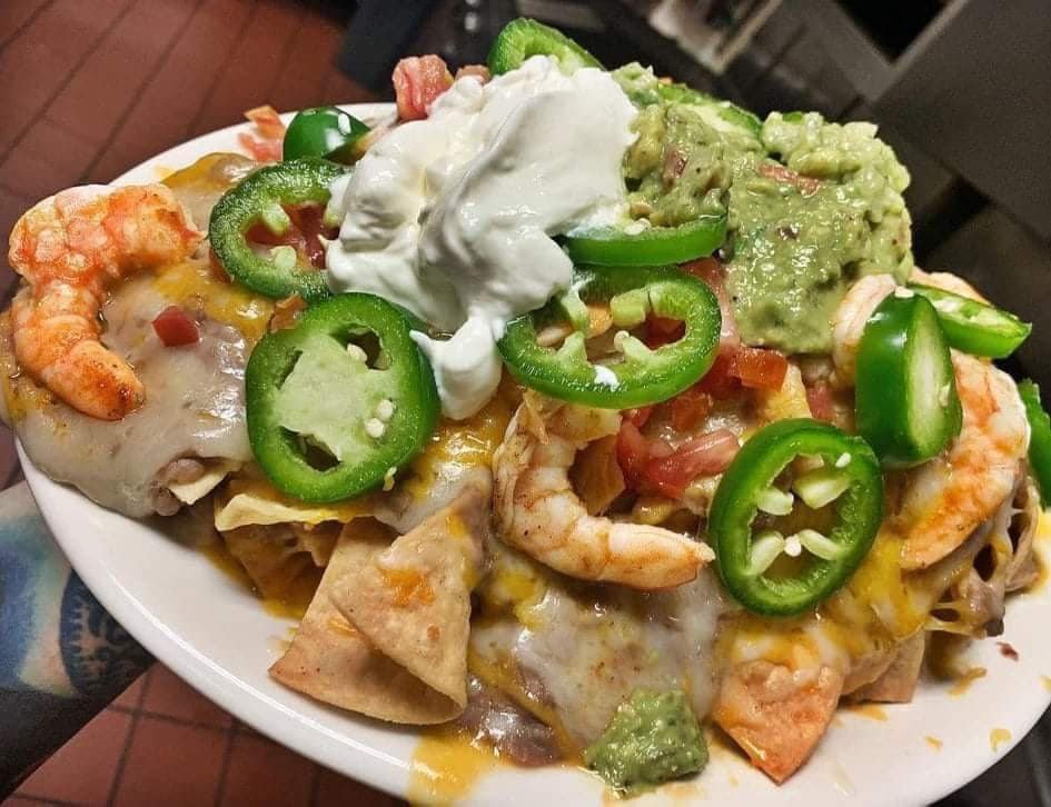 Plain Shrimp & Cheese Nachos