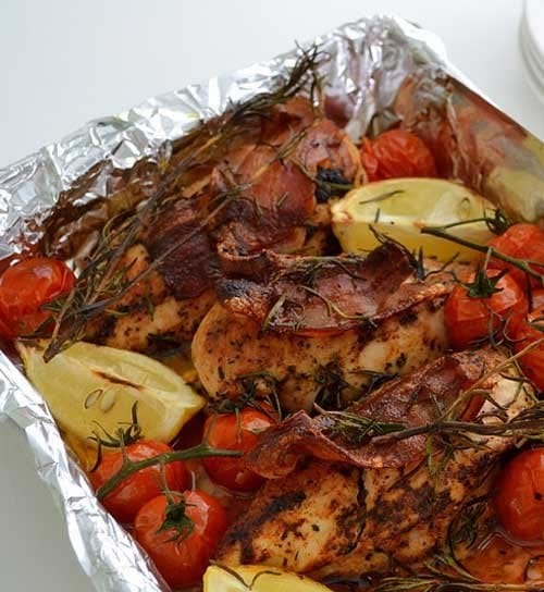 Chicken With Bacon And Rosemary