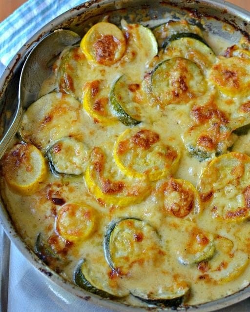 ZUCCHINI GRATIN WITH YELLOW SQUASH 2 ZUCCHINI GRATIN WITH YELLOW SQUASH