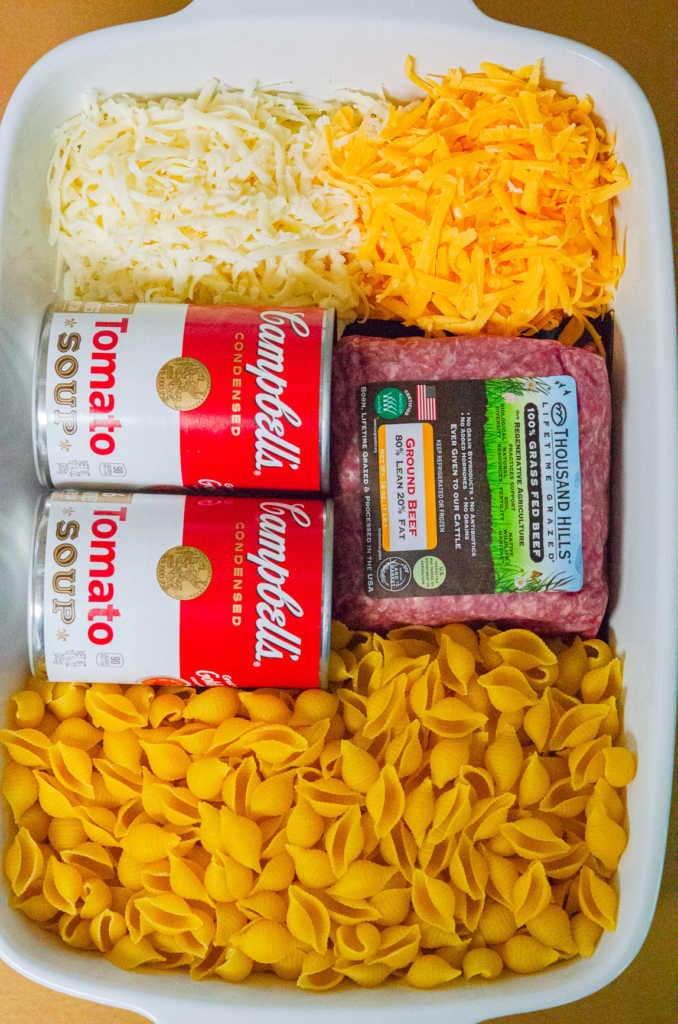 4 Ingredient Hamburger Casserole Ingredients