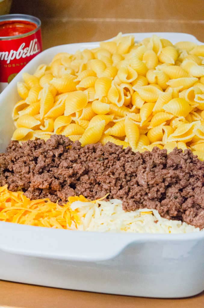 4 Ingredient Hamburger Casserole Steps