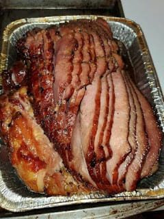 Smoked Ham with Crown Peach Glaze
